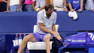 Daniil Medvedev beats racket into a pulp after emotional rollercoaster vs Benjamin Bonzi