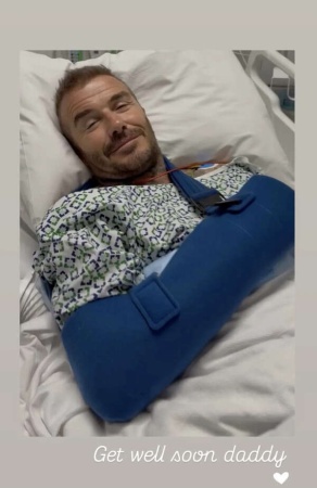 Photo: David Beckham recovers after surgery; wife Victoria shares hospital snap