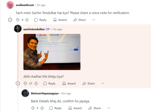 'Aadhar bhi bheju kya?': Sachin Tendulkar silences fan with hilarious comment