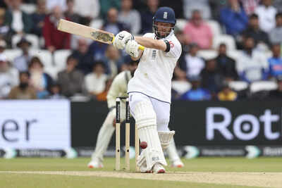 Ben Duckett playing a shot during a test match