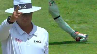 Umpire decision under scrutiny during WI vs AUS Test.