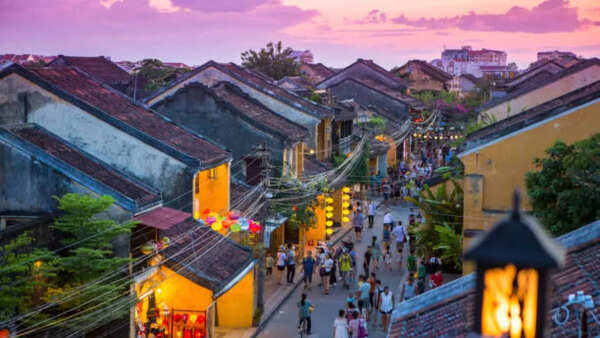 Lanterns light up the streets of Hoi An, Vietnam.