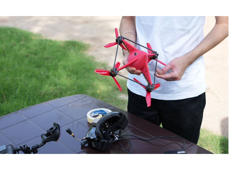 Mehar Singh with his record-breaking drone