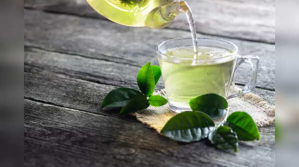Cup of steaming Green Tea