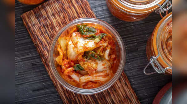 Close-up of vibrant Kimchi