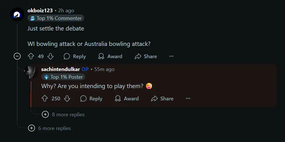 Sachin on Reddit